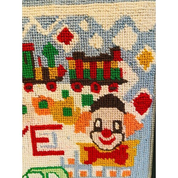 Vintage Needlepoint Embroidery Wall Hanging, Love Needlepoint Picture, Completed - Picture 5 of 10